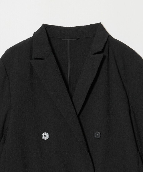A DAY IN THE LIFE UNITED ARROWS(アデイインザライフユナイテッドアローズ)の「サッカー ダブルブレストジャケット ‐セットアップ対応・マシンウォッシャブル‐ <A DAY IN THE LIFE>(Tシャツ/カットソー・レディース・ベージュ/ネイビー/ブラック・38/36)」の10枚目の写真