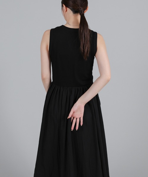 select MOCA Et(セレクトモカエト)の「【Et】Rib Knit Docking Onepiece(シャツワンピース・レディース・ベージュ/ブラック・FREE)」の9枚目の写真