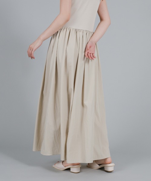 select MOCA Et(セレクトモカエト)の「【Et】Rib Knit Docking Onepiece(シャツワンピース・レディース・ベージュ/ブラック・FREE)」の20枚目の写真