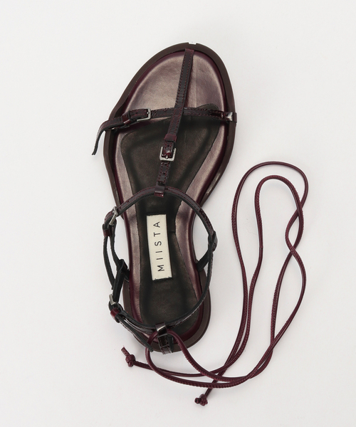 miista（ミスタ）の「Miista / ミスタ Raeny Burgundy Lace Up Sandals（サンダル・レディース・ボルドー・36）」の6枚目の写真