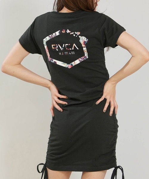 RVCA（ルーカ）の「RVCA/ルーカ ミニ丈 ワンピース BG04C365（ワンピース・レディース・ホワイト×ブラック/ブラック×ホワイト・S/M）」の2枚目の写真
