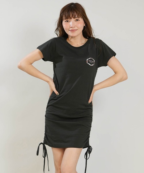 RVCA（ルーカ）の「RVCA/ルーカ ミニ丈 ワンピース BG04C365（ワンピース・レディース・ホワイト×ブラック/ブラック×ホワイト・S/M）」の10枚目の写真