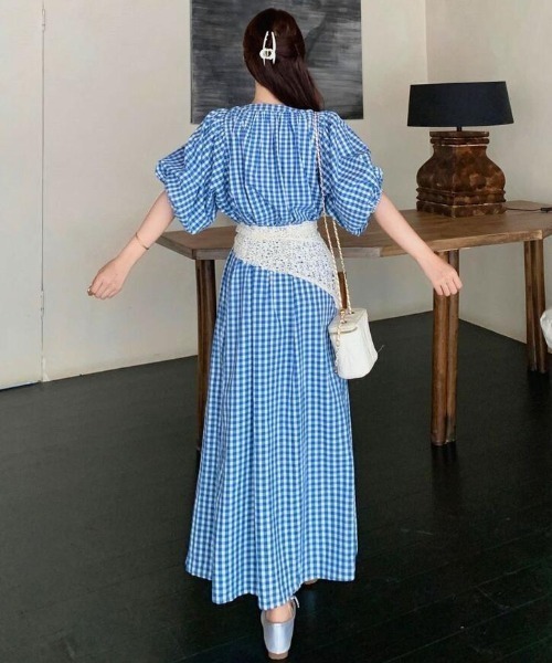 semplice（センプリチェ）の「ワンピース【韓国ファッション】（ワンピース・レディース・ブルー・F）」の4枚目の写真