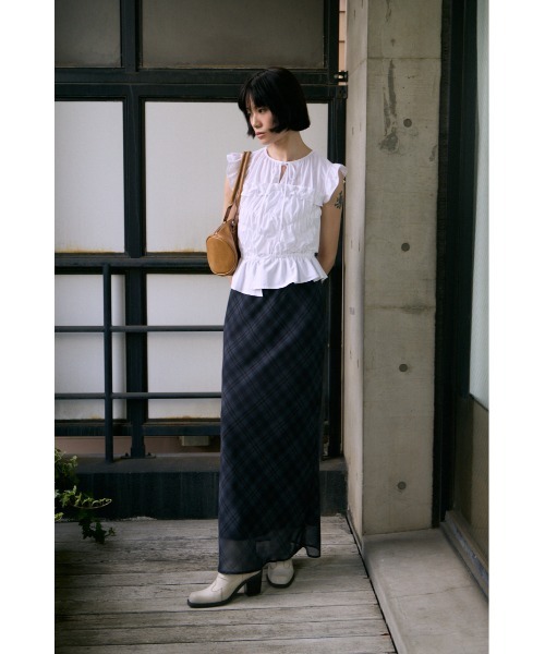 SLY(スライ)の「【SNSで話題!】COMFORT MAXI SKIRT コンフォートマキシスカート 夏服(スカート・レディース・ブラック系その他2・1/0)」の4枚目の写真