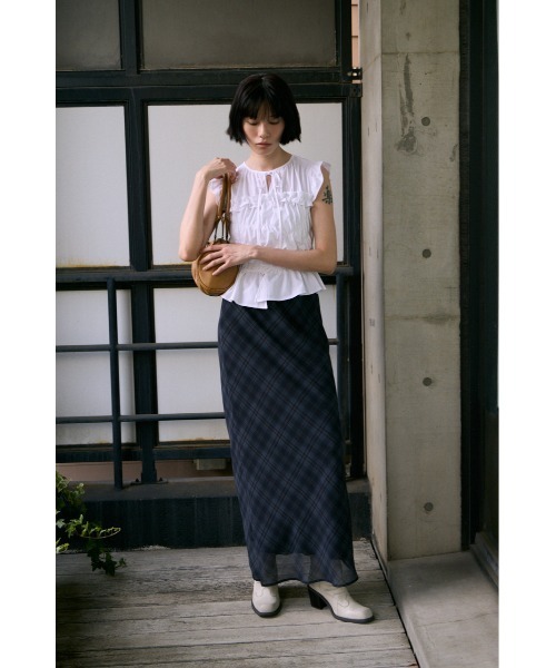 SLY(スライ)の「【SNSで話題!】COMFORT MAXI SKIRT コンフォートマキシスカート 夏服(スカート・レディース・ブラック系その他2・1/0)」の3枚目の写真