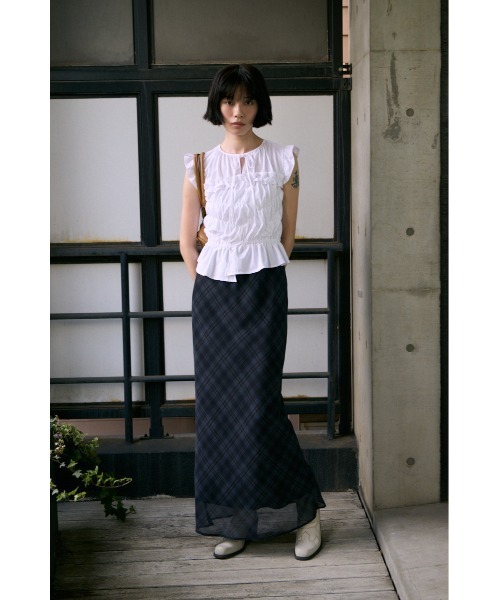 SLY(スライ)の「【SNSで話題!】COMFORT MAXI SKIRT コンフォートマキシスカート 夏服(スカート・レディース・ブラック系その他2・1/0)」の2枚目の写真