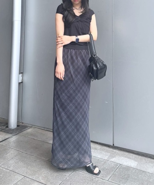 SLY(スライ)の「【SNSで話題!】COMFORT MAXI SKIRT コンフォートマキシスカート 夏服(スカート・レディース・ブラック系その他2・1/0)」の19枚目の写真