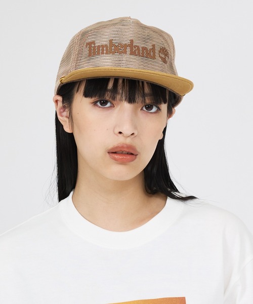 Timberland(ティンバーランド)の「【Timberland / ティンバーランド】Mesh Trucker Cap / メッシュトラッカーキャップ(TBC0YH46・ロゴキャップ・ユニセックス)(キャップ・メンズ・ネイビー/ベージュ/グレー・フリー)」の2枚目の写真