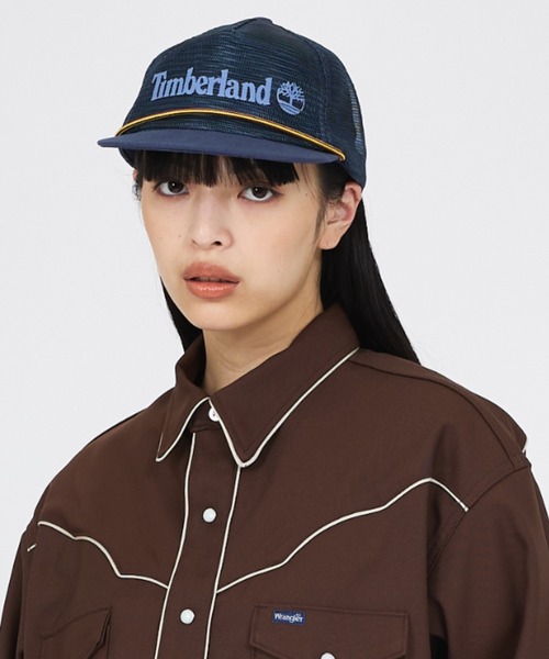 Timberland(ティンバーランド)の「【Timberland / ティンバーランド】Mesh Trucker Cap / メッシュトラッカーキャップ(TBC0YH46・ロゴキャップ・ユニセックス)(キャップ・メンズ・ネイビー/ベージュ/グレー・フリー)」の3枚目の写真