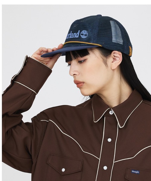 Timberland(ティンバーランド)の「【Timberland / ティンバーランド】Mesh Trucker Cap / メッシュトラッカーキャップ(TBC0YH46・ロゴキャップ・ユニセックス)(キャップ・メンズ・ネイビー/ベージュ/グレー・フリー)」の16枚目の写真