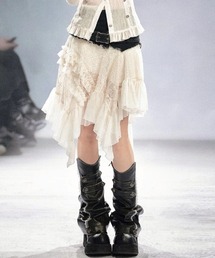 Cest Nous（セヌー）の「【Cest Nous】Lace Midi Skirt / 【セヌー】ウエストベルトアシンメトリーレースミディスカート（スカート）」