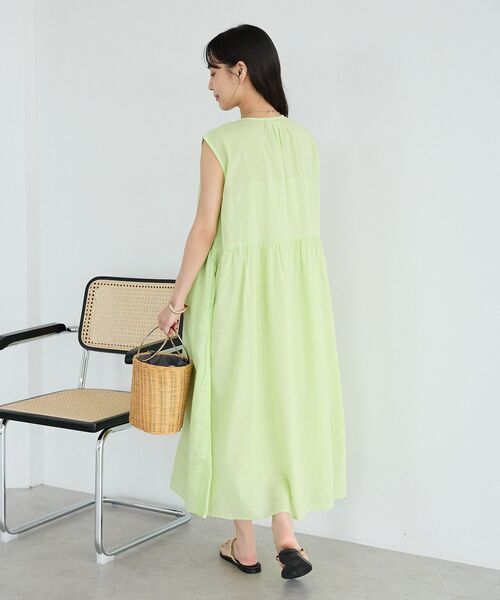 CRAFT STANDARD BOUTIQUE(クラフトスタンダードブティック)の「【インド製】コットンドビーコンビワンピース(ワンピース・レディース・イエロー/ブラック/ホワイト・FREE)」の9枚目の写真
