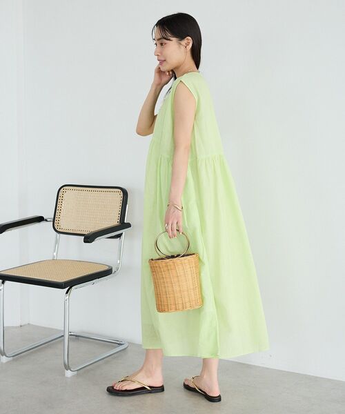 CRAFT STANDARD BOUTIQUE(クラフトスタンダードブティック)の「【インド製】コットンドビーコンビワンピース(ワンピース・レディース・イエロー/ブラック/ホワイト・FREE)」の10枚目の写真