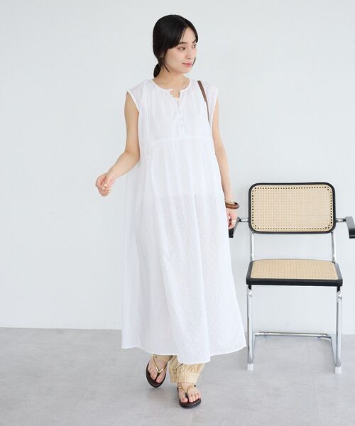 CRAFT STANDARD BOUTIQUE(クラフトスタンダードブティック)の「【インド製】コットンドビーコンビワンピース(ワンピース・レディース・イエロー/ブラック/ホワイト・FREE)」の12枚目の写真