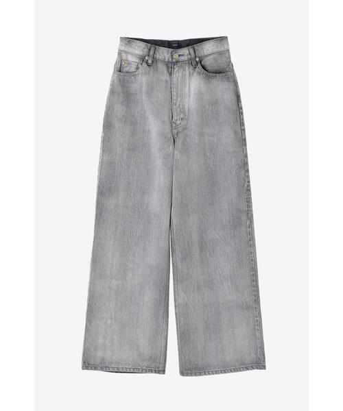 YLEVE（イレーヴ）の「YLEVE / 13.5oz DENIM HIGH WAIST WIDE FADE（デニムパンツ・レディース・ブラック・0/2/1）」の3枚目の写真