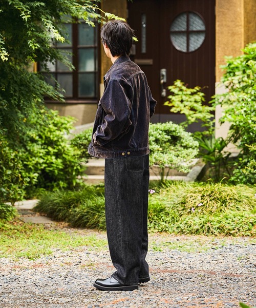 niko and...（ニコアンド）の「Flocked Denim Jacket [niko and ...JEANS]（デニムジャケット・メンズ・グレー/ブルー・MEDIUM/LARGE）」の11枚目の写真