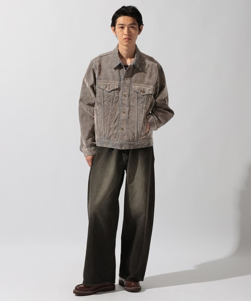 niko and...（ニコアンド）の「Flocked Denim Jacket [niko and ...JEANS]（デニムジャケット・メンズ・グレー/ブルー・MEDIUM/LARGE）」の15枚目の写真