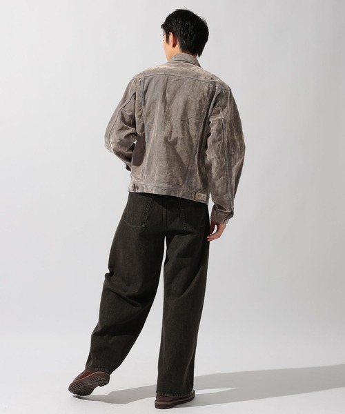 niko and...（ニコアンド）の「Flocked Denim Jacket [niko and ...JEANS]（デニムジャケット・メンズ・グレー/ブルー・MEDIUM/LARGE）」の16枚目の写真