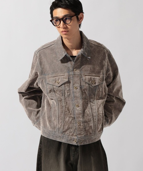 niko and...（ニコアンド）の「Flocked Denim Jacket [niko and ...JEANS]（デニムジャケット・メンズ・グレー/ブルー・MEDIUM/LARGE）」の17枚目の写真