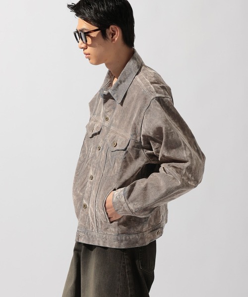 niko and...（ニコアンド）の「Flocked Denim Jacket [niko and ...JEANS]（デニムジャケット・メンズ・グレー/ブルー・MEDIUM/LARGE）」の18枚目の写真