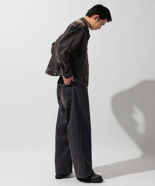 niko and...（ニコアンド）の「Flocked Denim Jacket [niko and ...JEANS]（デニムジャケット・メンズ・グレー/ブルー・MEDIUM/LARGE）」の20枚目の写真