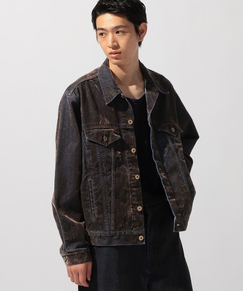 niko and...（ニコアンド）の「Flocked Denim Jacket [niko and ...JEANS]（デニムジャケット・メンズ・グレー/ブルー・MEDIUM/LARGE）」の22枚目の写真