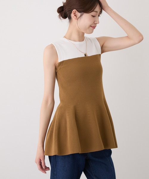Jayro(ジャイロ)の「配色ニットチュニック(Tシャツ/カットソー・レディース・ブラック/イエロー系その他3/ブラック系その他・M)」の10枚目の写真