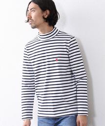 coen | バスクボーダーモックネックカットソー(Tシャツ/カットソー)