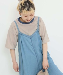 ★ワイドなリンガー＆ボーダーTEE