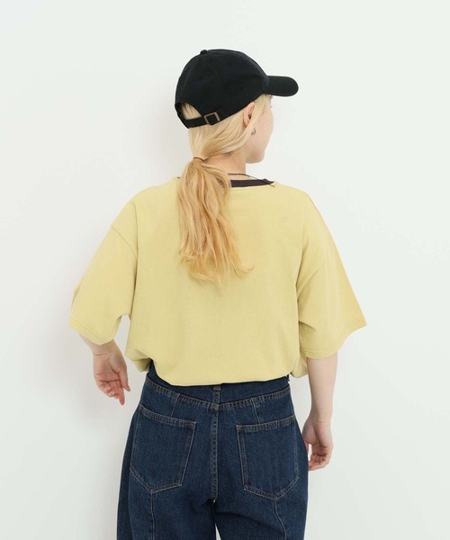 HEART MARKET（ハートマーケット）の「★ワイドなリンガー＆ボーダーTEE（Tシャツ/カットソー・レディース・ネイビー系/オレンジ系/ブラック/グリーン系/イエロー/ナチュラル/グレー系/ベージュ系・LARGE/MEDIUM/SMALL）」の10枚目の写真
