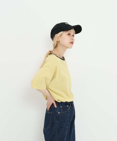 HEART MARKET（ハートマーケット）の「★ワイドなリンガー＆ボーダーTEE（Tシャツ/カットソー・レディース・ネイビー系/オレンジ系/ブラック/グリーン系/イエロー/ナチュラル/グレー系/ベージュ系・LARGE/MEDIUM/SMALL）」の11枚目の写真