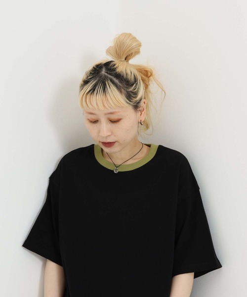 HEART MARKET（ハートマーケット）の「★ワイドなリンガー＆ボーダーTEE（Tシャツ/カットソー・レディース・ネイビー系/オレンジ系/ブラック/グリーン系/イエロー/ナチュラル/グレー系/ベージュ系・LARGE/MEDIUM/SMALL）」の15枚目の写真