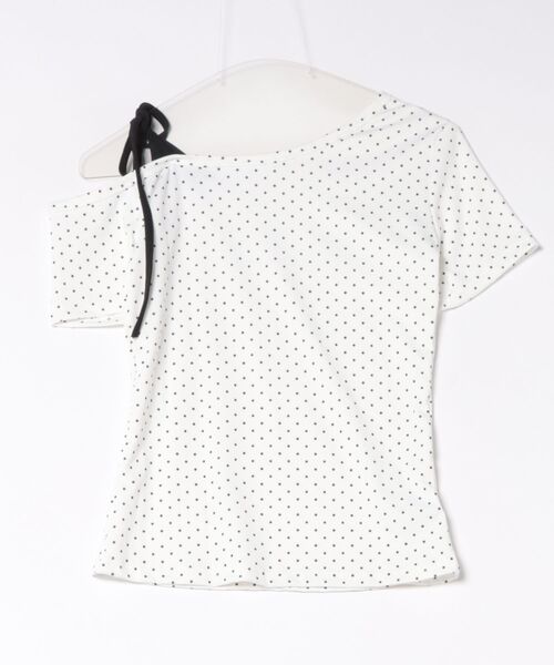 WEGO(ウィゴー)の「ワンショルダードットリボンロゴカットソー/トップス(Tシャツ/カットソー・レディース・ホワイト・LARGE/MEDIUM)」の13枚目の写真