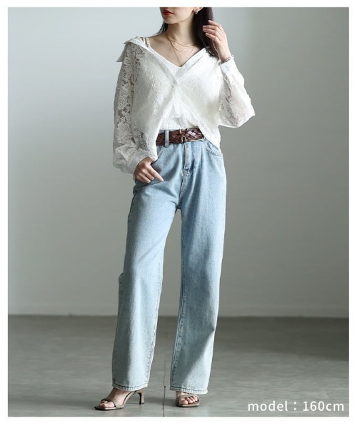 Sawa a la mode（サワアラモード）の「レースシャツ＆キャミソールアンサンブル（アンサンブル・レディース・ブラック/ホワイト・FREE）」の14枚目の写真