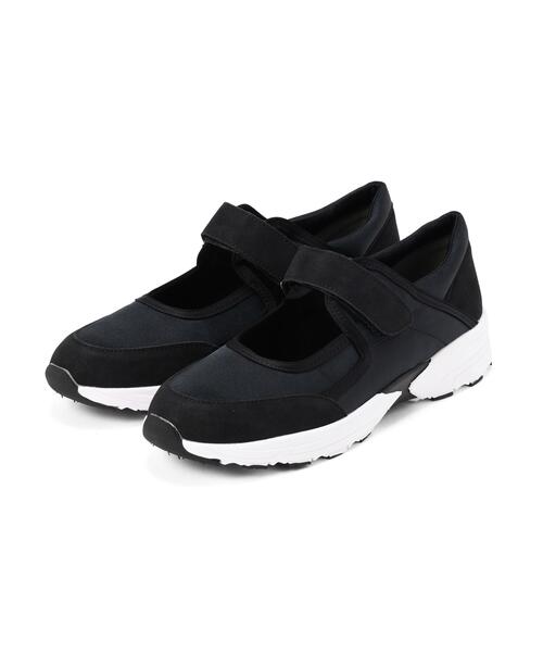 NATURAL BEAUTY BASIC（ナチュラルビューティーベーシック）の「メリージェーンスニーカー（スニーカー・レディース・カーキ/ブラック・SMALL/MEDIUM/LARGE）」の3枚目の写真