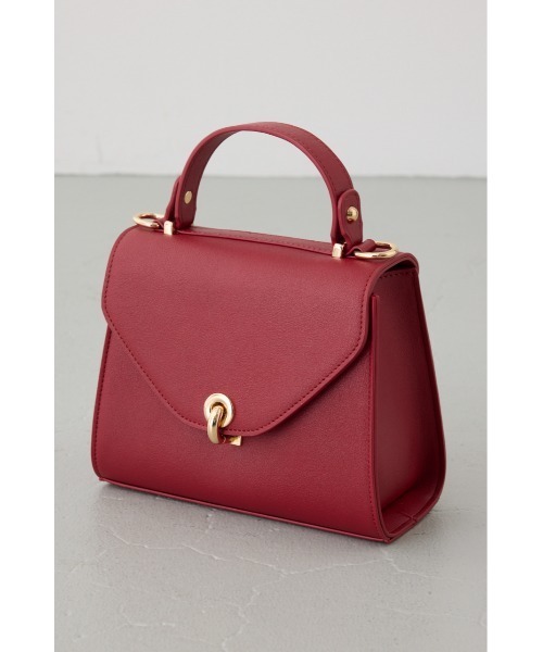 AZUL by moussy(アズールバイマウジー)の「リングターンロックミニハンドバッグ【着用画像あり】(ショルダーバッグ・レディース・アイボリー/マジェンタ/ブラック・FREE)」の9枚目の写真