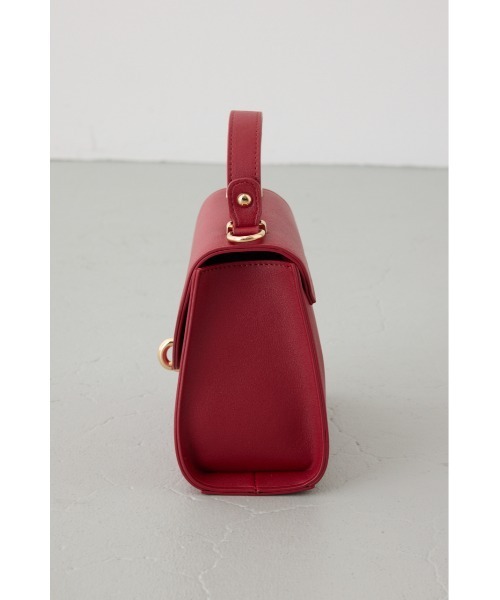 AZUL by moussy(アズールバイマウジー)の「リングターンロックミニハンドバッグ【着用画像あり】(ショルダーバッグ・レディース・アイボリー/マジェンタ/ブラック・FREE)」の10枚目の写真