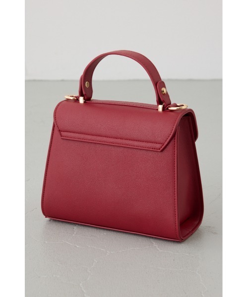 AZUL by moussy(アズールバイマウジー)の「リングターンロックミニハンドバッグ【着用画像あり】(ショルダーバッグ・レディース・アイボリー/マジェンタ/ブラック・FREE)」の11枚目の写真