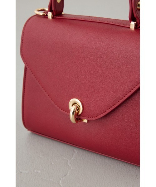 AZUL by moussy(アズールバイマウジー)の「リングターンロックミニハンドバッグ【着用画像あり】(ショルダーバッグ・レディース・アイボリー/マジェンタ/ブラック・FREE)」の12枚目の写真