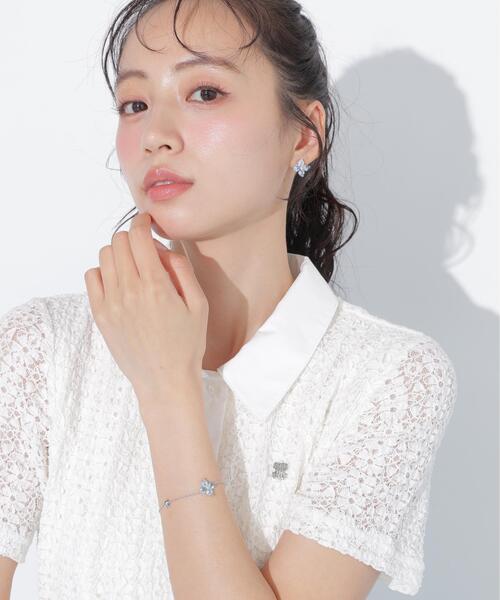 JILL by JILL STUART（ジルバイジルスチュアート）の「【再入荷】Cubic 大粒クローバーブレスレット（ブレスレット・レディース・ブルー/シルバー・FREE）」の18枚目の写真