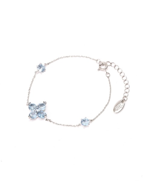 JILL by JILL STUART（ジルバイジルスチュアート）の「【再入荷】Cubic 大粒クローバーブレスレット（ブレスレット・レディース・ブルー/シルバー・FREE）」の12枚目の写真