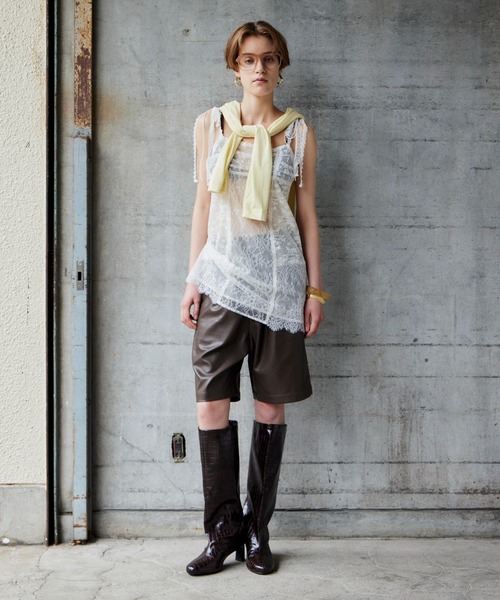 MAISON SPECIAL(メゾンスペシャル)の「【2026Autumn PRE-ORDER】(Yurika Nakano Collaboration) Whipped Cream Layered Pants/(ナカノユリカコラボ)ホイップクリームレイヤードパンツ(その他パンツ・レディース・グレー/ブラウン/ブラック・36/38)」の5枚目の写真