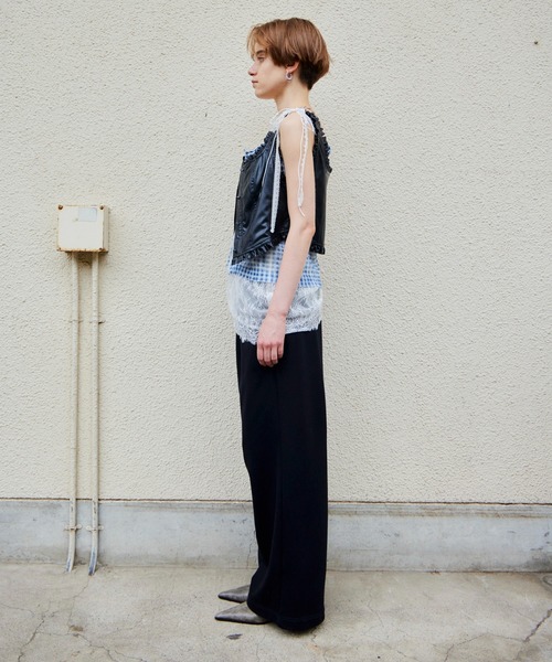 MAISON SPECIAL(メゾンスペシャル)の「【2026Autumn PRE-ORDER】(Yurika Nakano Collaboration) Whipped Cream Layered Pants/(ナカノユリカコラボ)ホイップクリームレイヤードパンツ(その他パンツ・レディース・グレー/ブラウン/ブラック・36/38)」の14枚目の写真