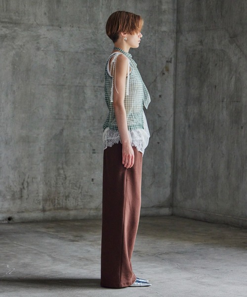 MAISON SPECIAL(メゾンスペシャル)の「【2026Autumn PRE-ORDER】(Yurika Nakano Collaboration) Whipped Cream Layered Pants/(ナカノユリカコラボ)ホイップクリームレイヤードパンツ(その他パンツ・レディース・グレー/ブラウン/ブラック・36/38)」の21枚目の写真