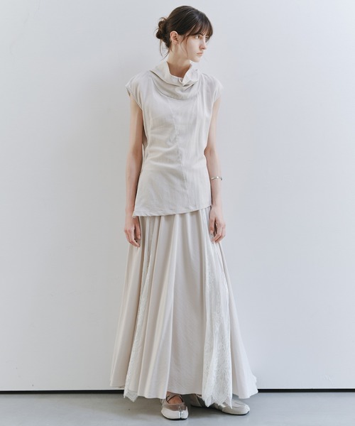 tageechita(タジチタ)の「【tageechita】ドレープネックバックタイブラウス(シャツ/ブラウス・レディース・ライトベージュ・L/M/S)」の15枚目の写真