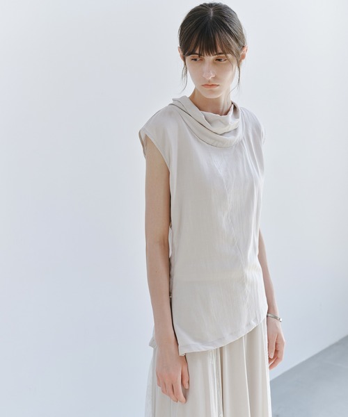 tageechita(タジチタ)の「【tageechita】ドレープネックバックタイブラウス(シャツ/ブラウス・レディース・ライトベージュ・L/M/S)」の17枚目の写真