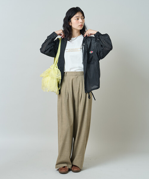 FREAK'S STORE(フリークスストア)の「タック ワイドパンツ/イージーパンツ(スラックス・レディース・ブラウン/ベージュ/チャコール・MEDIUM/SMALL)」の10枚目の写真