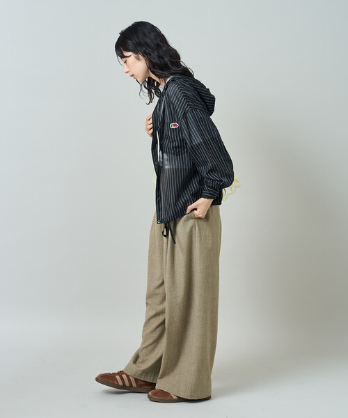 FREAK'S STORE(フリークスストア)の「タック ワイドパンツ/イージーパンツ(スラックス・レディース・ブラウン/ベージュ/チャコール・MEDIUM/SMALL)」の11枚目の写真