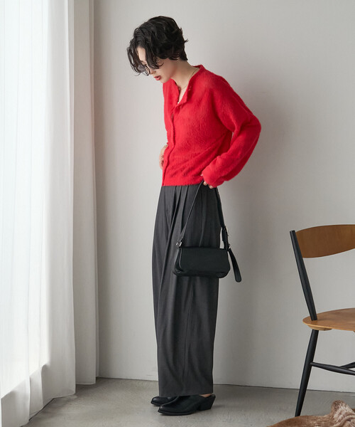 FREAK'S STORE(フリークスストア)の「タック ワイドパンツ/イージーパンツ(スラックス・レディース・ブラウン/ベージュ/チャコール・MEDIUM/SMALL)」の10枚目の写真