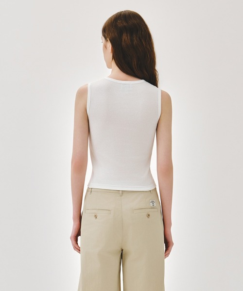 MARITHE + FRANCOIS GIRBAUD(マリテフランソワジルボー)の「W BUTTON UP SLEEVELESS(Tシャツ/カットソー・レディース・ライトブルー/White・MEDIUM/SMALL)」の13枚目の写真